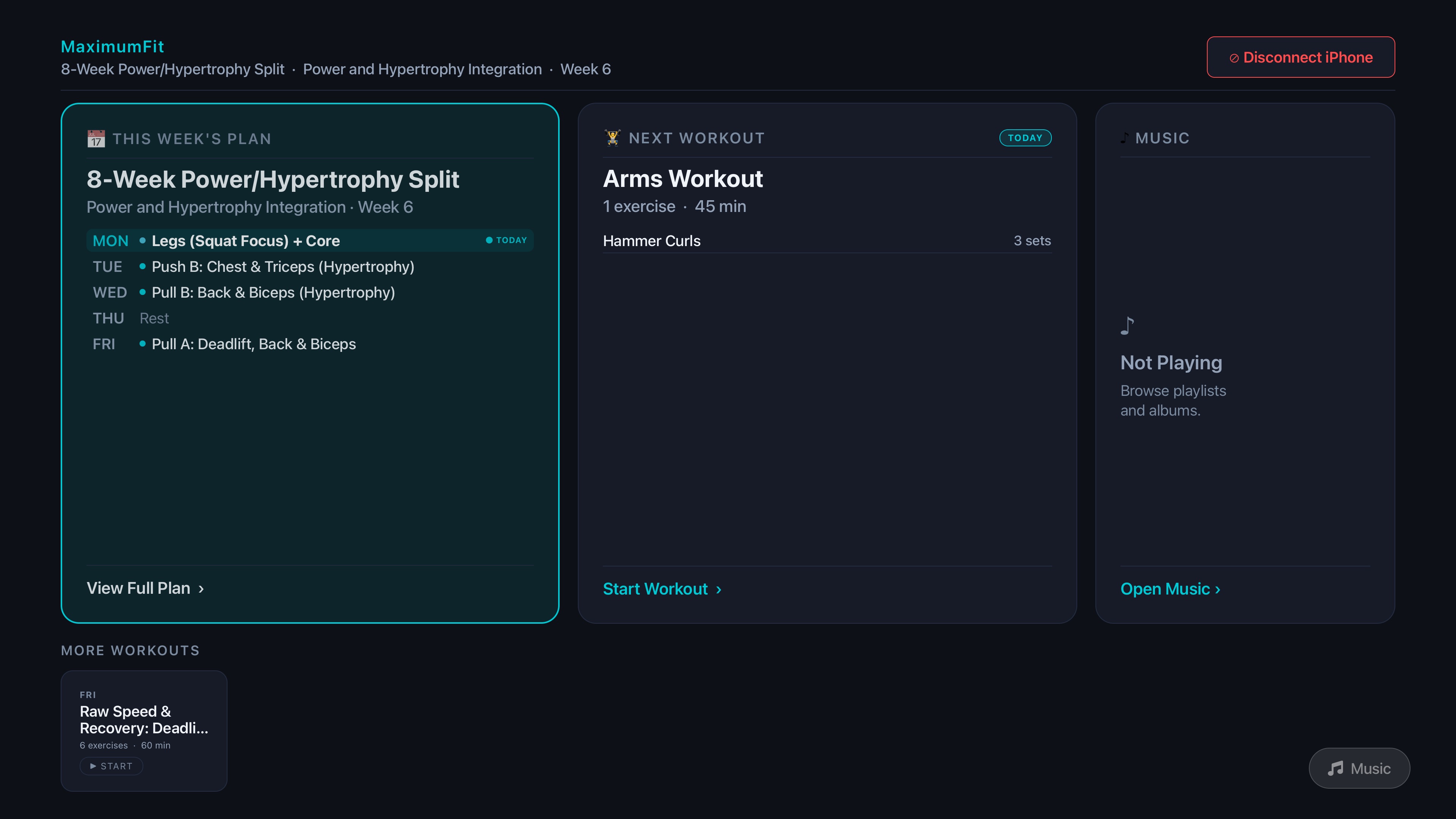 MaximumFit Apple TV — Home — programs &amp; quick start